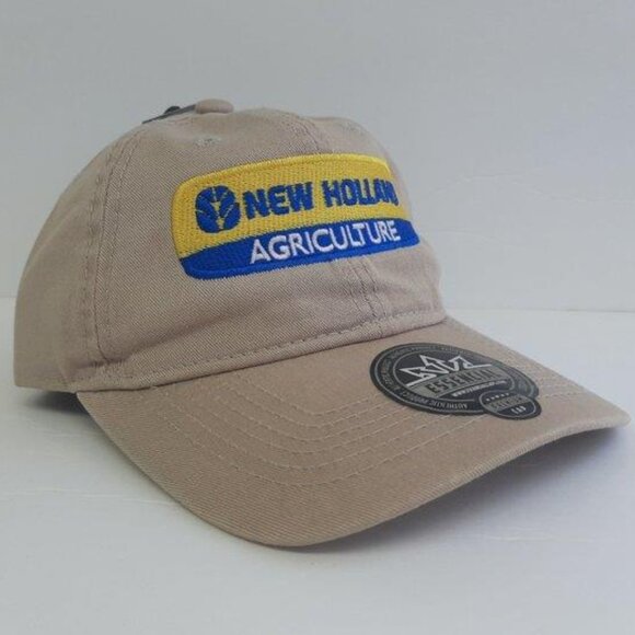 Retro Vintage Style Farmer New Holland Embroidered Adjustable Dad Cap Beige Hat main image 5
